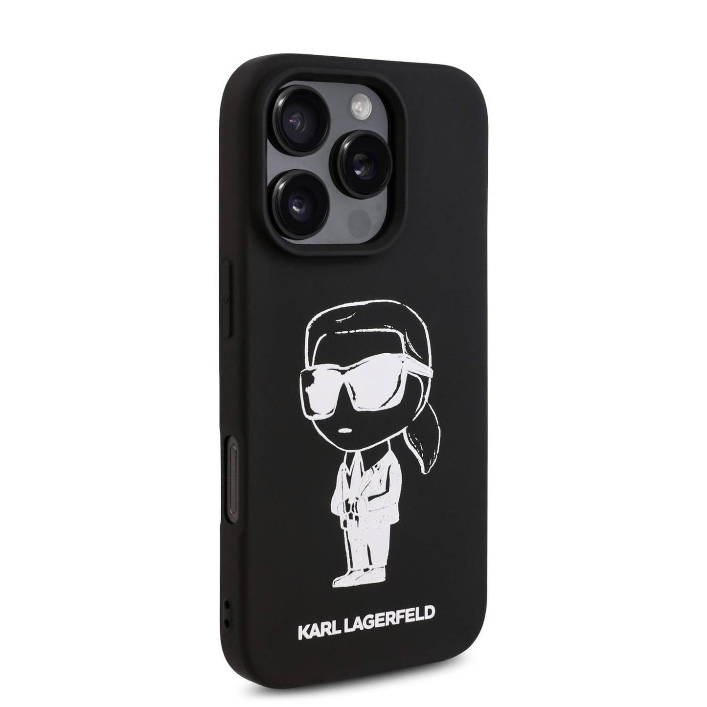 Karl Lagerfeld TPU Silicone Hard Case with ikonik Graffiti Logo for iPhone 16 Pro / Max