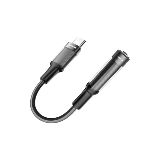 Green Lion Earphone Adapter USB-C to 3.5 Aux 12CM - Black