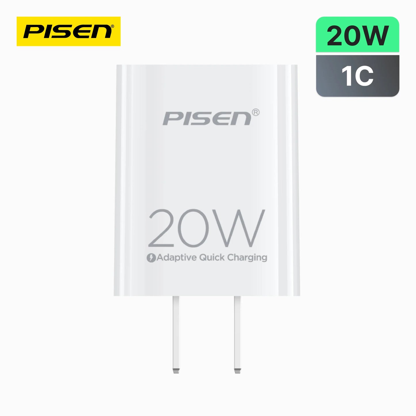 PISEN Quick USB-C 20W Fast Wall Charger(US)